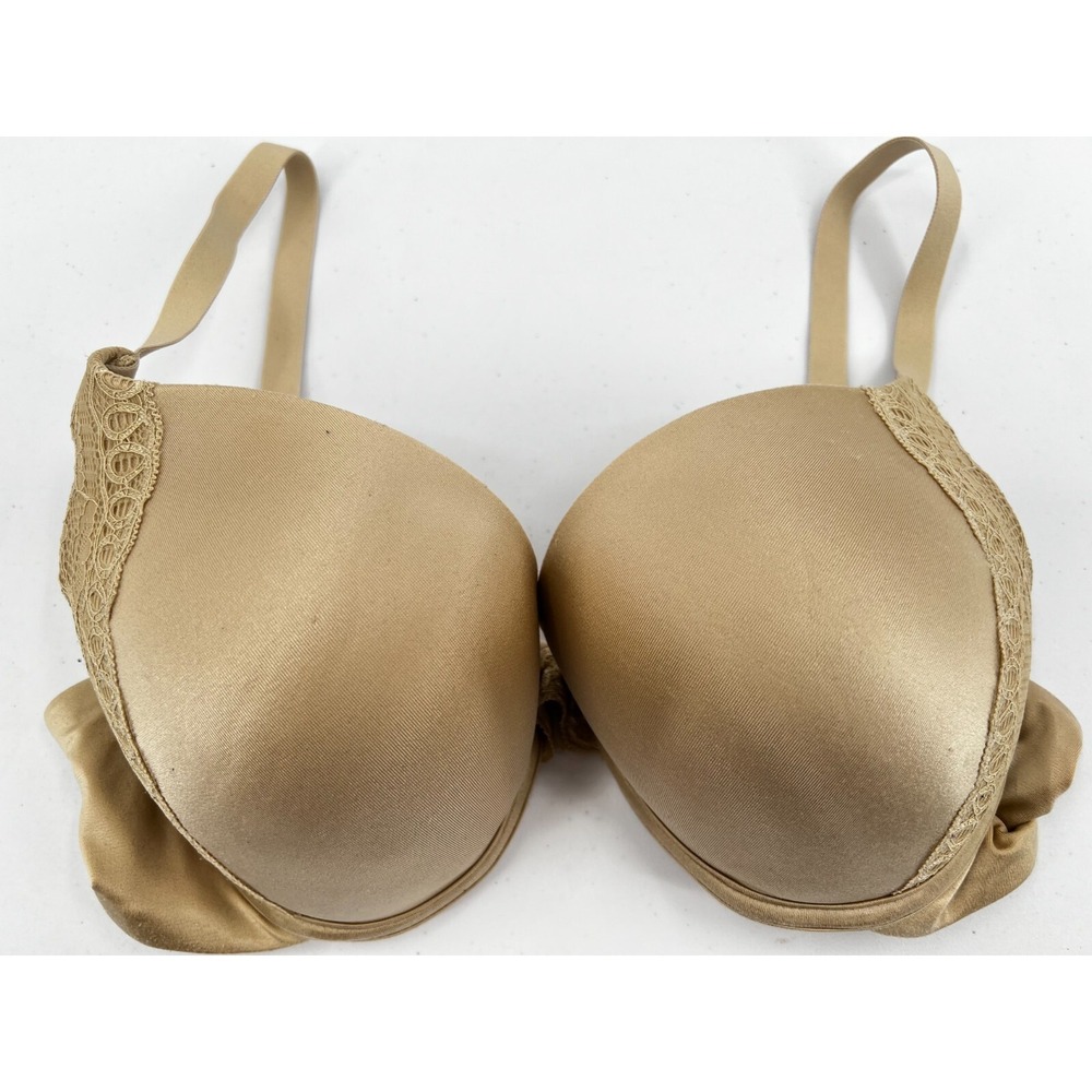 Maidenform Love The Lift Natural Boost Pushup Bra Size 34D Beige Underwire 09428